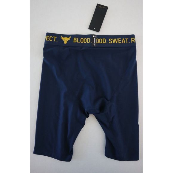 Under Armour 1353900 408 Men Sz XL Blue Project Rock HeatGear Compression Shorts - Picture 2 of 7